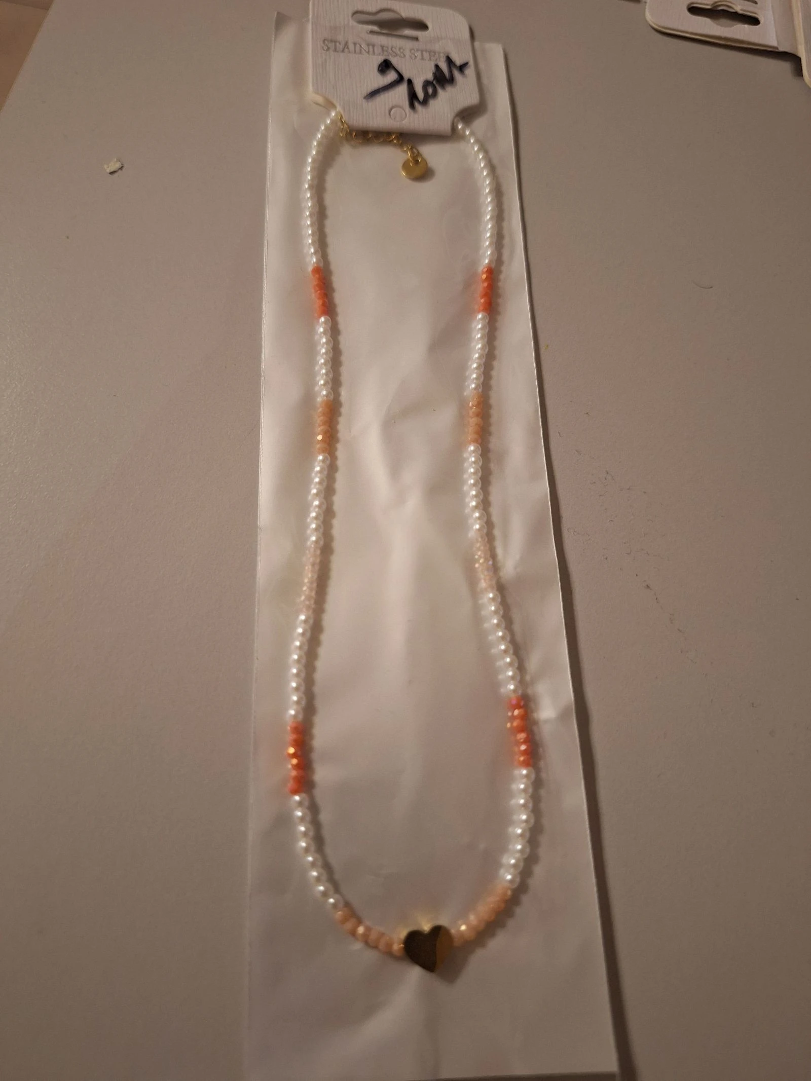 Superbe collier acier acrylique stainless steel 